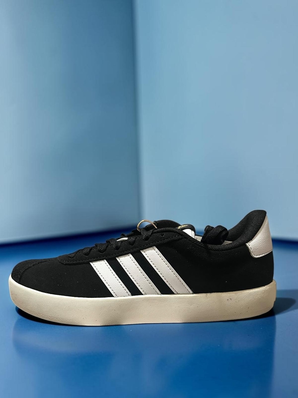 adidas Black Sneakers with White Stripes - Low Top Casual